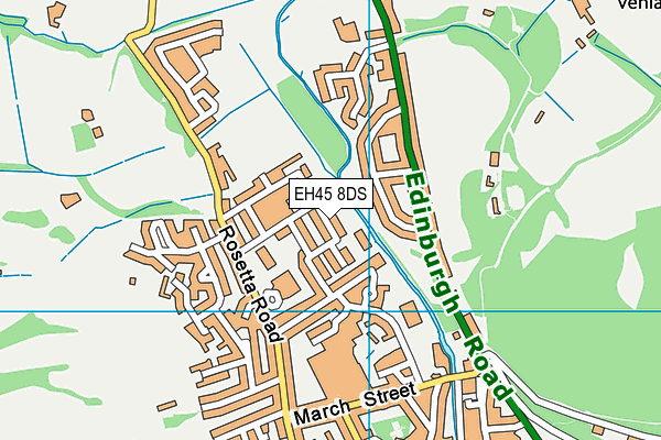 EH45 8DS map - OS VectorMap District (Ordnance Survey)