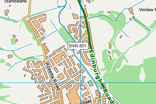 EH45 8DY map - OS VectorMap District (Ordnance Survey)
