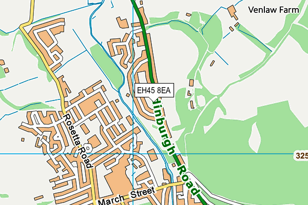 EH45 8EA map - OS VectorMap District (Ordnance Survey)