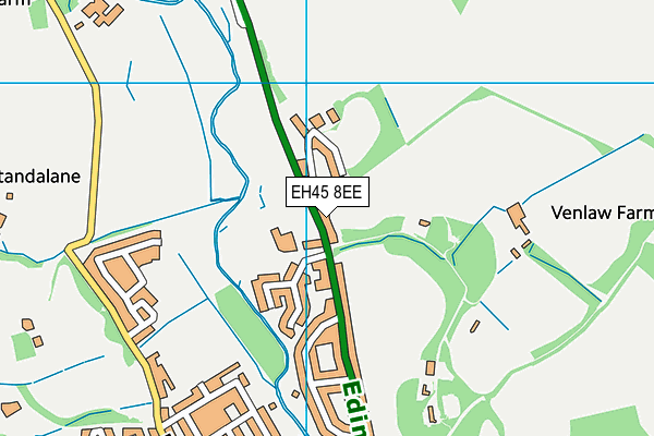 EH45 8EE map - OS VectorMap District (Ordnance Survey)