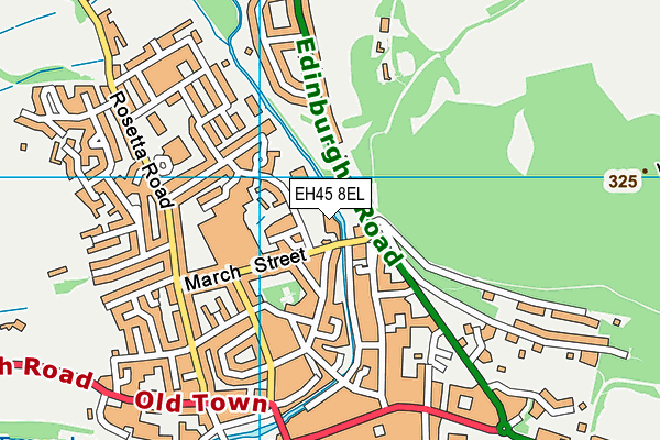 EH45 8EL map - OS VectorMap District (Ordnance Survey)