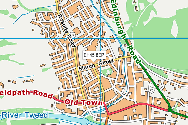 EH45 8EP map - OS VectorMap District (Ordnance Survey)