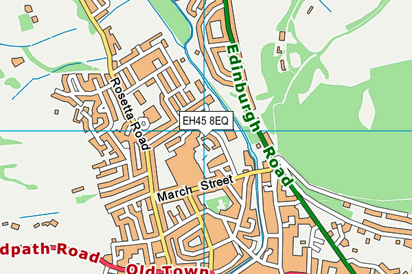 EH45 8EQ map - OS VectorMap District (Ordnance Survey)