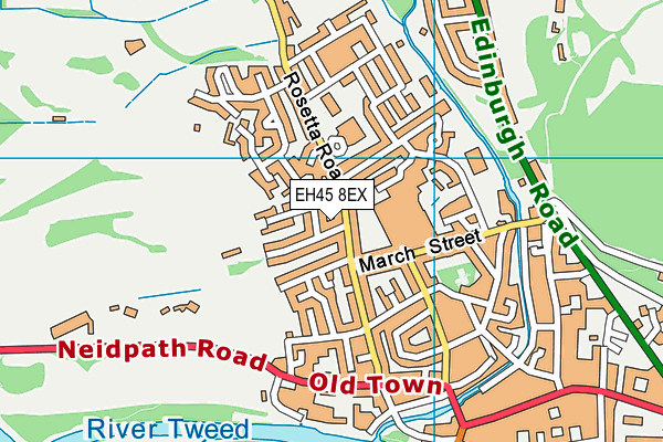 EH45 8EX map - OS VectorMap District (Ordnance Survey)