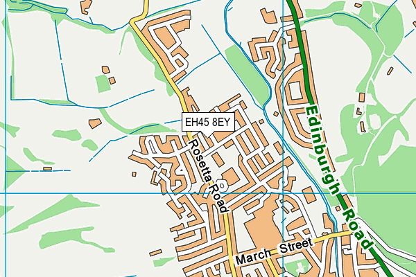 EH45 8EY map - OS VectorMap District (Ordnance Survey)