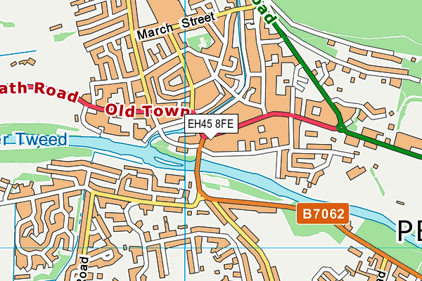 EH45 8FE map - OS VectorMap District (Ordnance Survey)