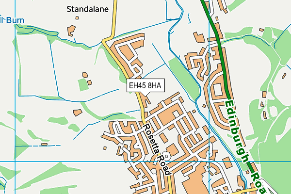 EH45 8HA map - OS VectorMap District (Ordnance Survey)