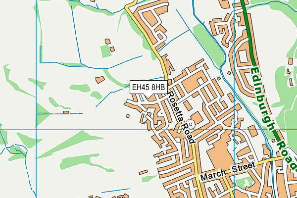 EH45 8HB map - OS VectorMap District (Ordnance Survey)