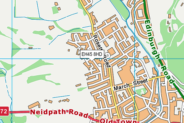 EH45 8HD map - OS VectorMap District (Ordnance Survey)