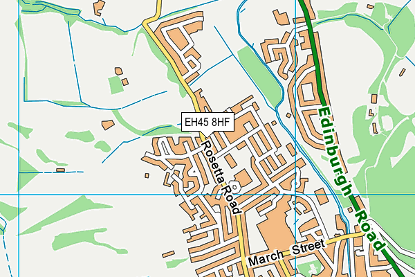 EH45 8HF map - OS VectorMap District (Ordnance Survey)