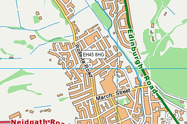 EH45 8HG map - OS VectorMap District (Ordnance Survey)