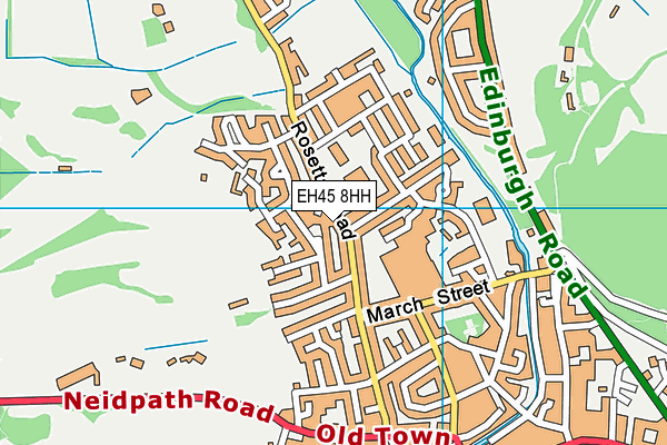 EH45 8HH map - OS VectorMap District (Ordnance Survey)