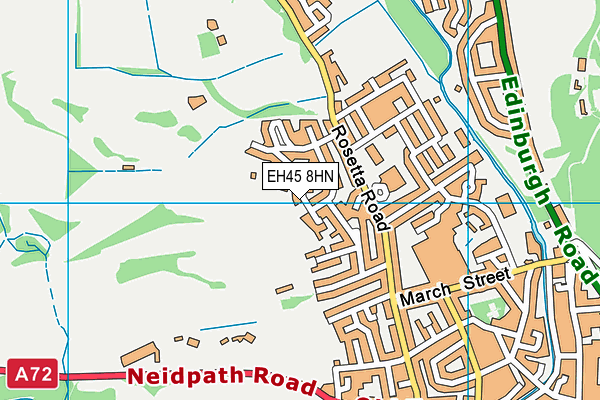 EH45 8HN map - OS VectorMap District (Ordnance Survey)