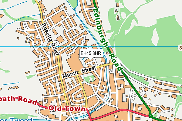 EH45 8HR map - OS VectorMap District (Ordnance Survey)