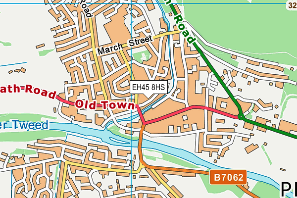 EH45 8HS map - OS VectorMap District (Ordnance Survey)