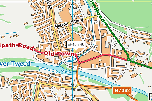 EH45 8HU map - OS VectorMap District (Ordnance Survey)