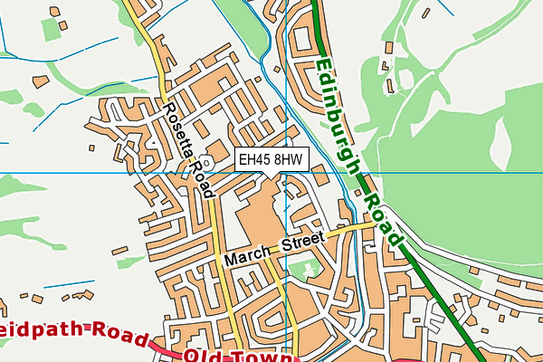 EH45 8HW map - OS VectorMap District (Ordnance Survey)