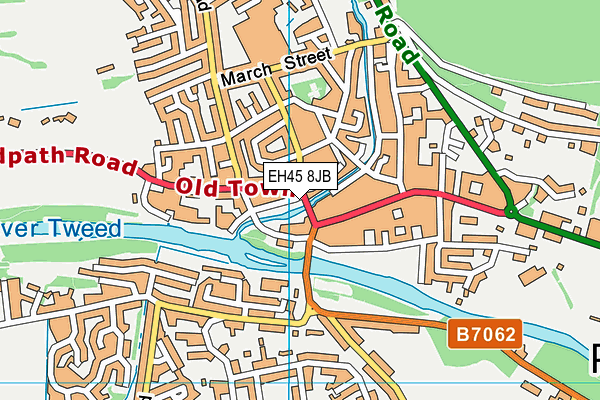 EH45 8JB map - OS VectorMap District (Ordnance Survey)