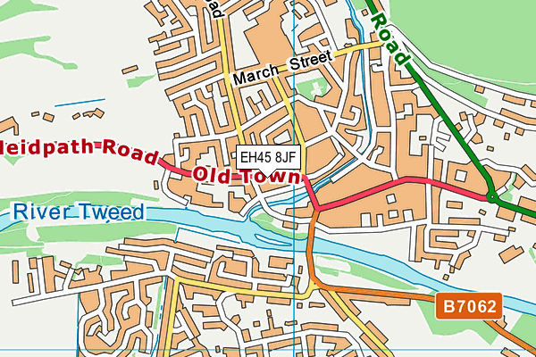 EH45 8JF map - OS VectorMap District (Ordnance Survey)