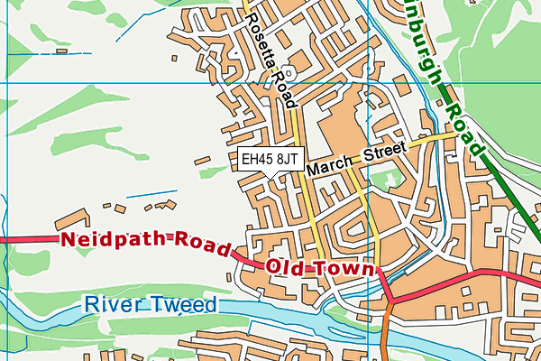 EH45 8JT map - OS VectorMap District (Ordnance Survey)