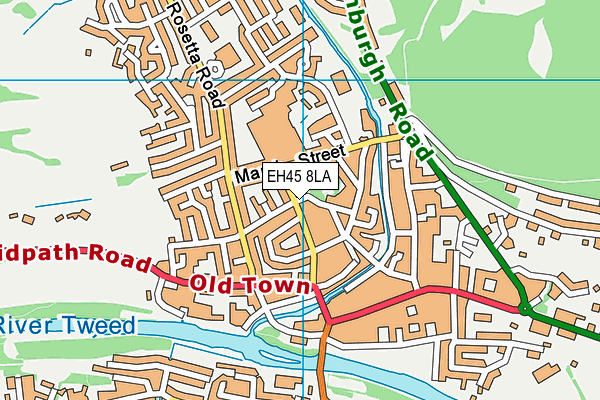 EH45 8LA map - OS VectorMap District (Ordnance Survey)