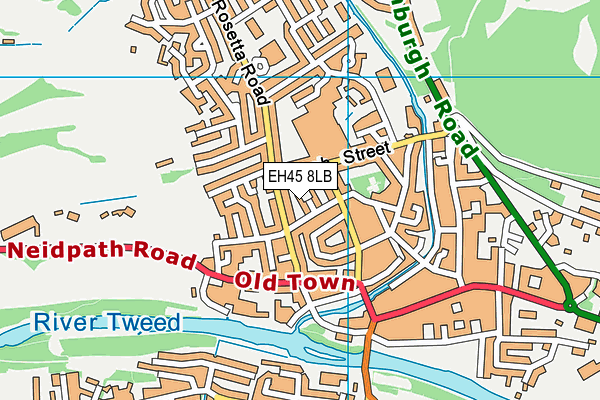 EH45 8LB map - OS VectorMap District (Ordnance Survey)