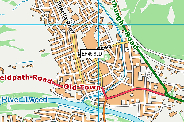 EH45 8LD map - OS VectorMap District (Ordnance Survey)