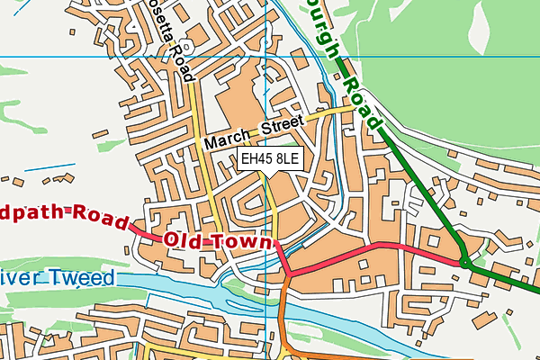 EH45 8LE map - OS VectorMap District (Ordnance Survey)