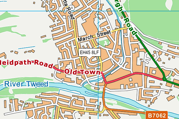 EH45 8LF map - OS VectorMap District (Ordnance Survey)