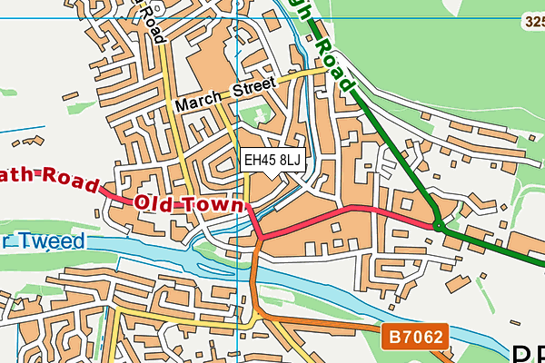 EH45 8LJ map - OS VectorMap District (Ordnance Survey)