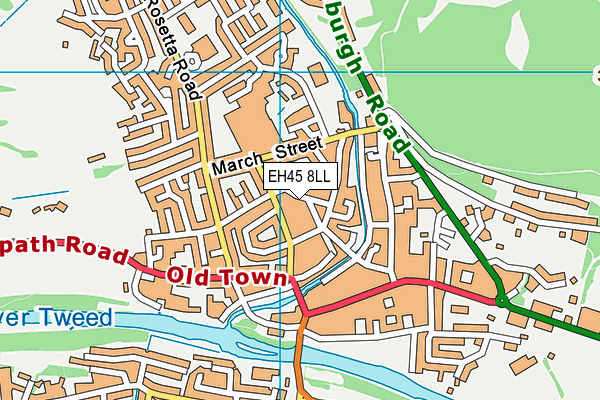 EH45 8LL map - OS VectorMap District (Ordnance Survey)