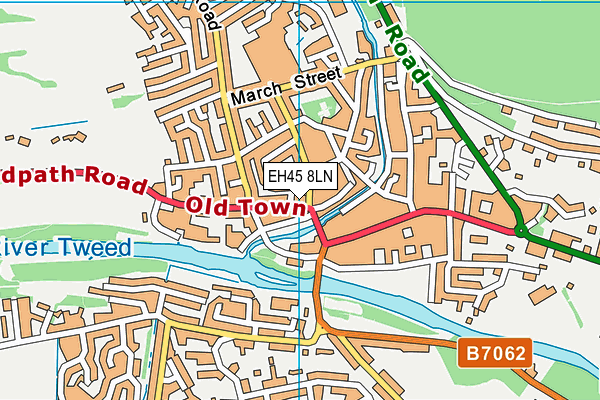 EH45 8LN map - OS VectorMap District (Ordnance Survey)