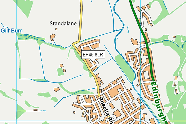 EH45 8LR map - OS VectorMap District (Ordnance Survey)