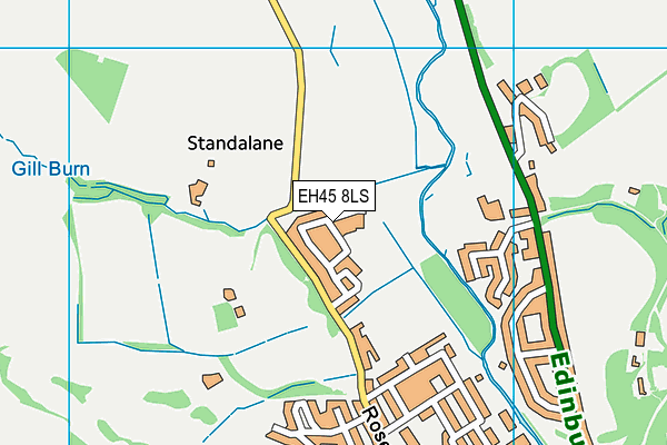 EH45 8LS map - OS VectorMap District (Ordnance Survey)