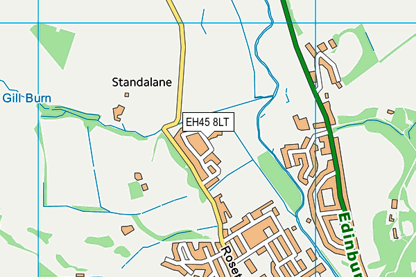EH45 8LT map - OS VectorMap District (Ordnance Survey)