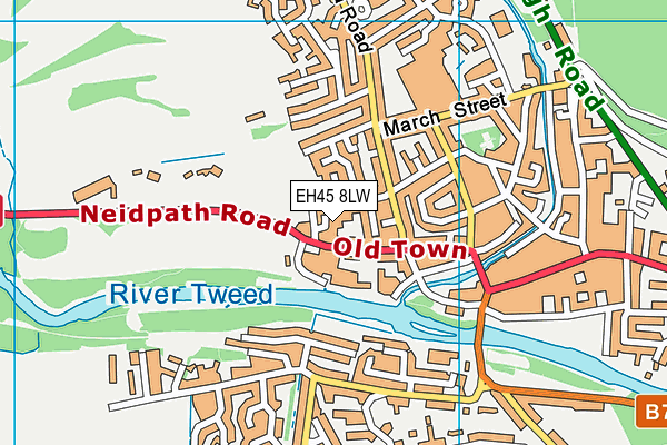 EH45 8LW map - OS VectorMap District (Ordnance Survey)