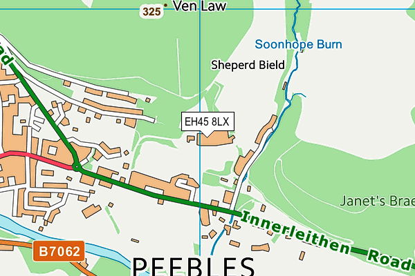 EH45 8LX map - OS VectorMap District (Ordnance Survey)