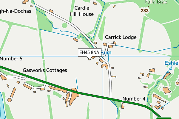 EH45 8NA map - OS VectorMap District (Ordnance Survey)