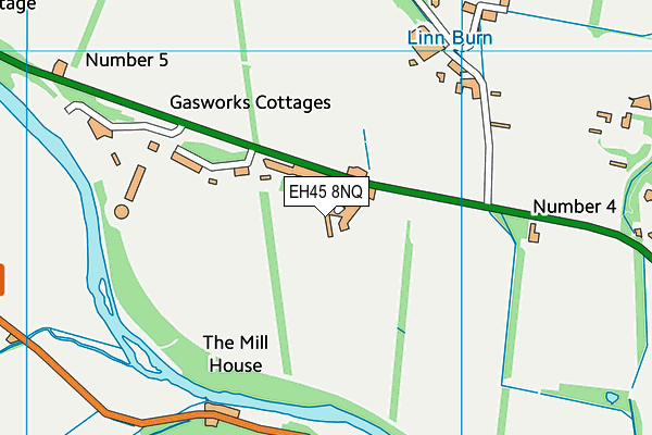 EH45 8NQ map - OS VectorMap District (Ordnance Survey)