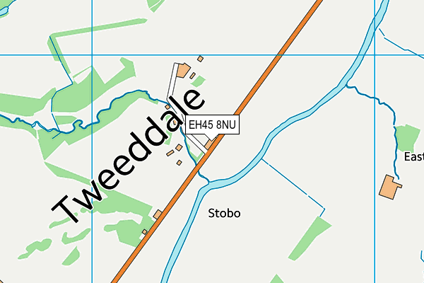 EH45 8NU map - OS VectorMap District (Ordnance Survey)