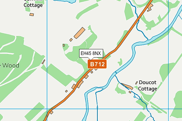 EH45 8NX map - OS VectorMap District (Ordnance Survey)