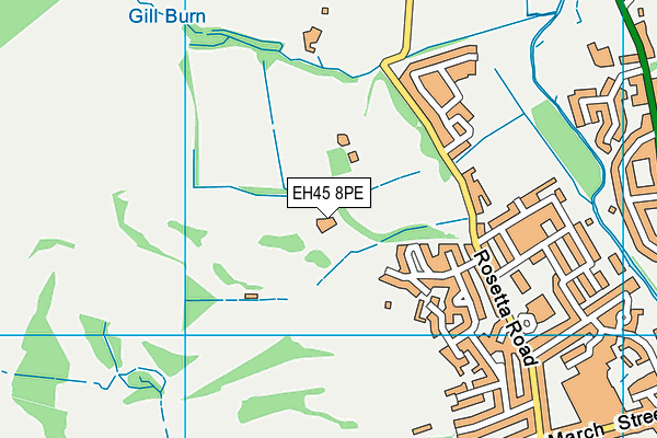 EH45 8PE map - OS VectorMap District (Ordnance Survey)