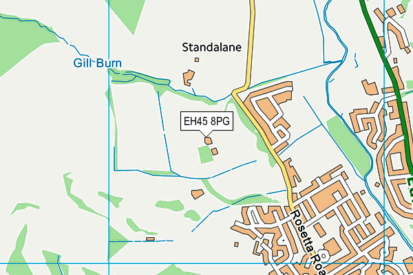 EH45 8PG map - OS VectorMap District (Ordnance Survey)