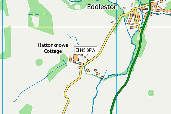 EH45 8PW map - OS VectorMap District (Ordnance Survey)