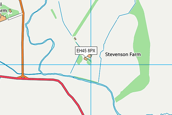 EH45 8PX map - OS VectorMap District (Ordnance Survey)