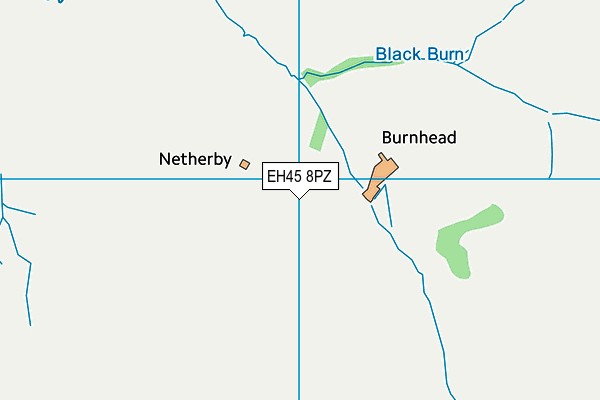 EH45 8PZ map - OS VectorMap District (Ordnance Survey)