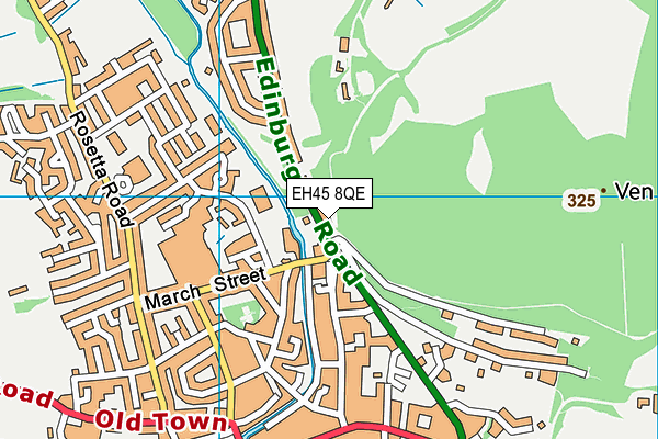 EH45 8QE map - OS VectorMap District (Ordnance Survey)