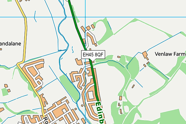 EH45 8QF map - OS VectorMap District (Ordnance Survey)