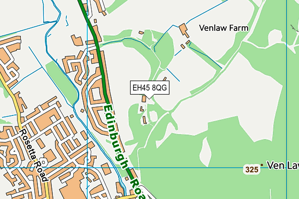 EH45 8QG map - OS VectorMap District (Ordnance Survey)