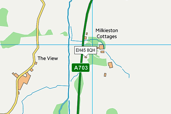 EH45 8QH map - OS VectorMap District (Ordnance Survey)